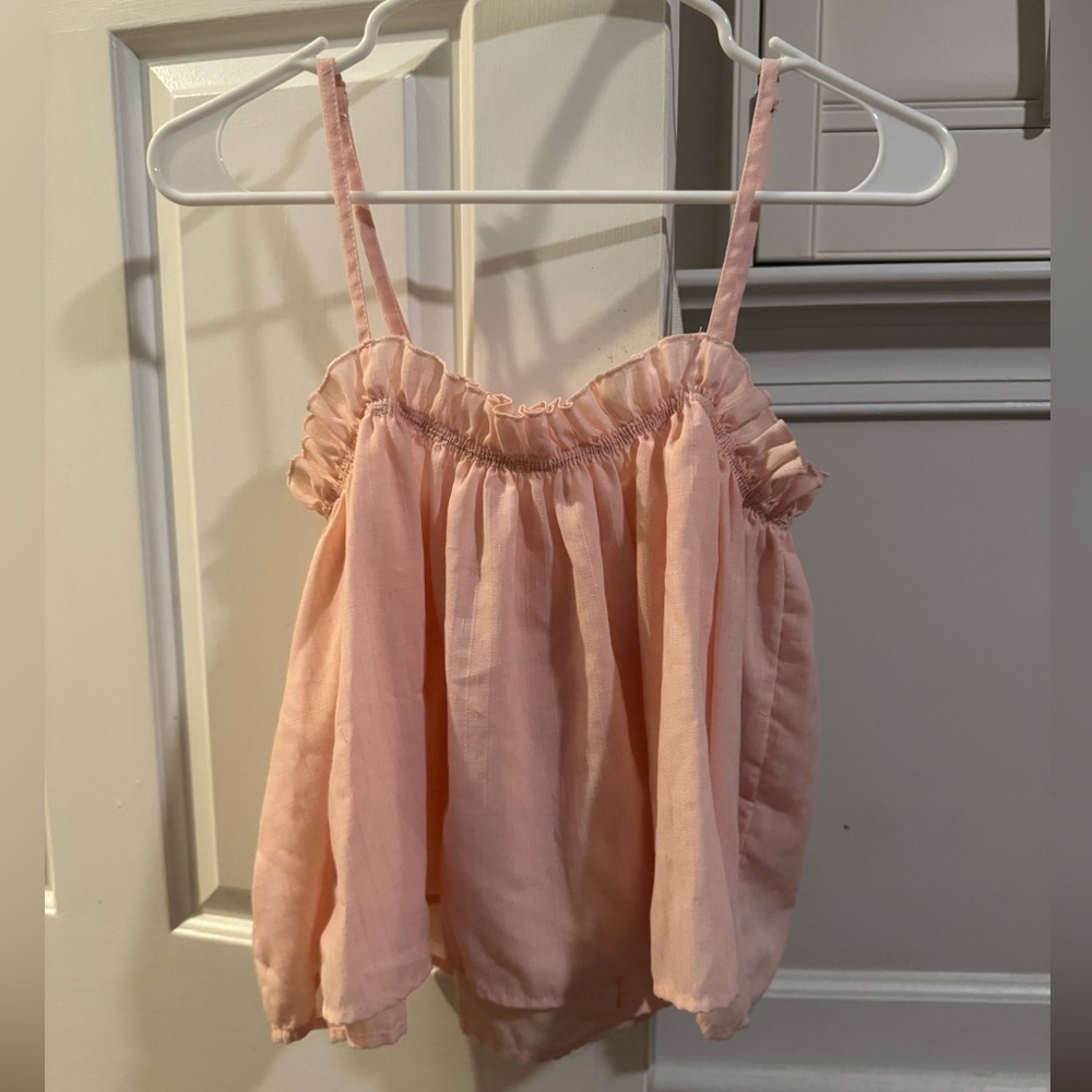 Impecable Pig Pink Ruffled Top